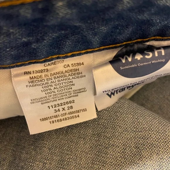 $108 NWT! Wrangler Wild West 603 High Rise Straight Jean Bluestone size 34 x 28