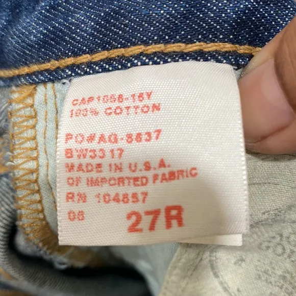 Adriano Goldschmied The Kiss AG-ed Denim Slim Straight Leg Distressed Jeans 27R