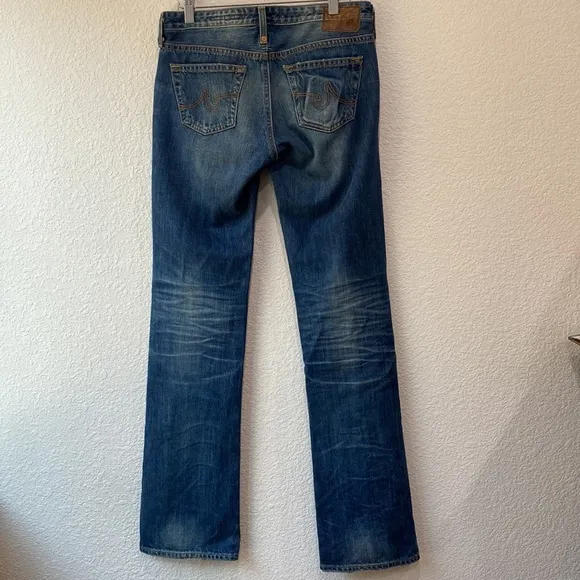 Adriano Goldschmied The Kiss AG-ed Denim Slim Straight Leg Distressed Jeans 27R
