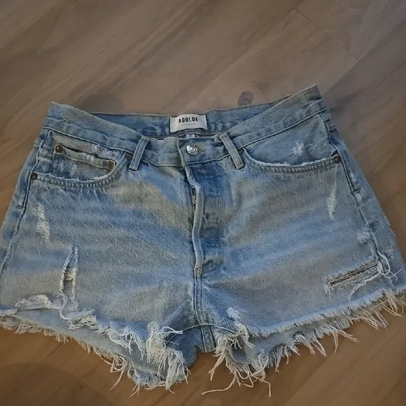 AGOLDE Women's Blue Denim Shorts 28