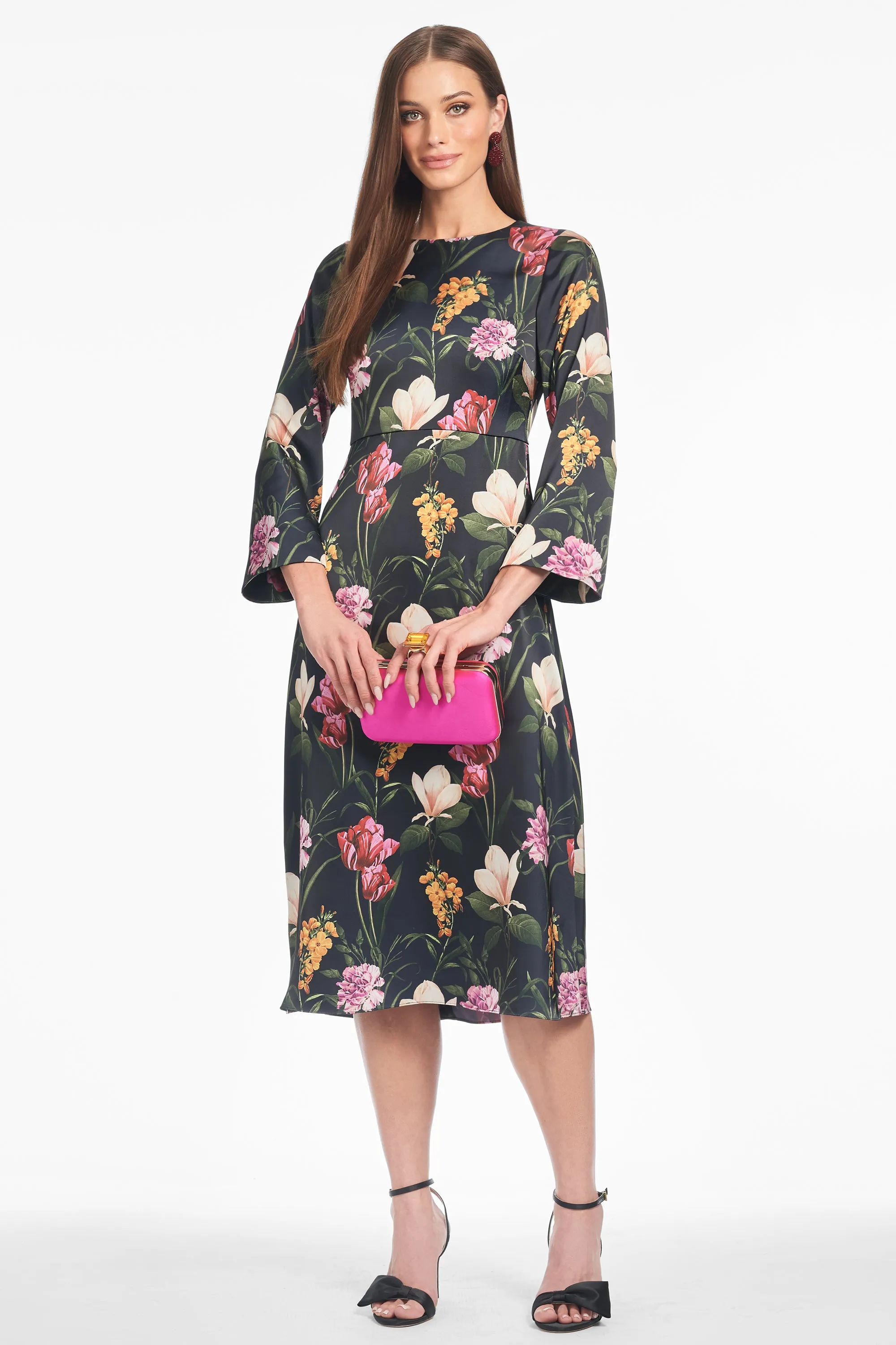 ALEXA DRESS - DARK MIDNIGHT GARDEN