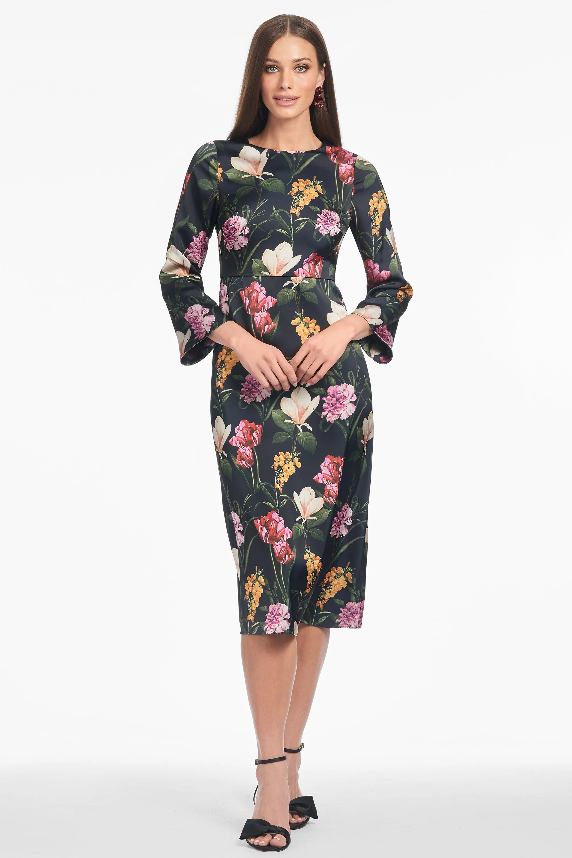 ALEXA DRESS - DARK MIDNIGHT GARDEN