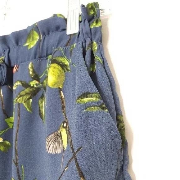 Anthropologie Lemon Tree and Bird Paper Bag Bermuda Shorts Size XS NWOT