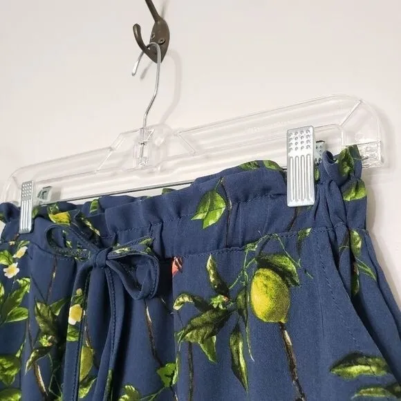 Anthropologie Lemon Tree and Bird Paper Bag Bermuda Shorts Size XS NWOT