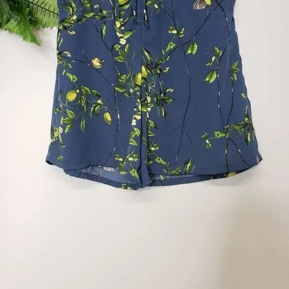 Anthropologie Lemon Tree and Bird Paper Bag Bermuda Shorts Size XS NWOT