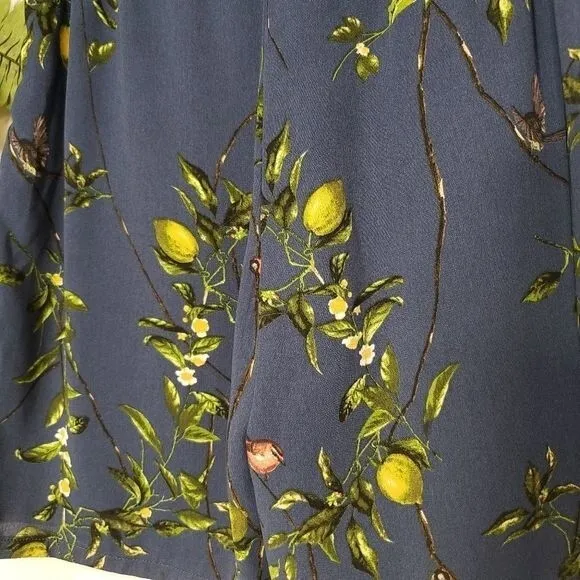 Anthropologie Lemon Tree and Bird Paper Bag Bermuda Shorts Size XS NWOT