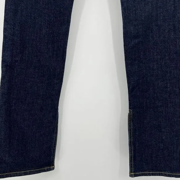 Anthropologie Pilcro The Split High Rise Straight Leg Jeans Dark Wash Size 26
