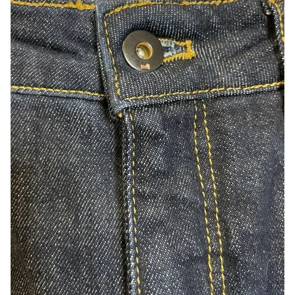 Anthropologie x Pilcro The Split High Rise Straight  Leg Dark Wash Jeans 27 $140