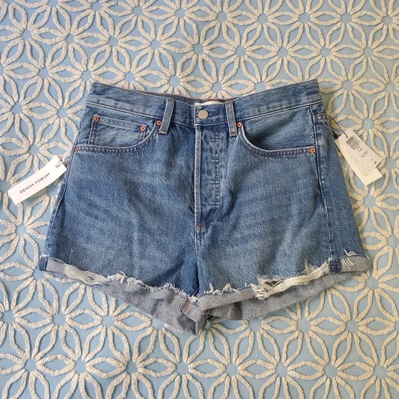 Aritzia Denim Forum Yoko Hi-Rise Micro Jean Shorts