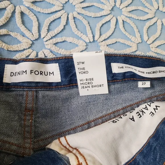 Aritzia Denim Forum Yoko Hi-Rise Micro Jean Shorts