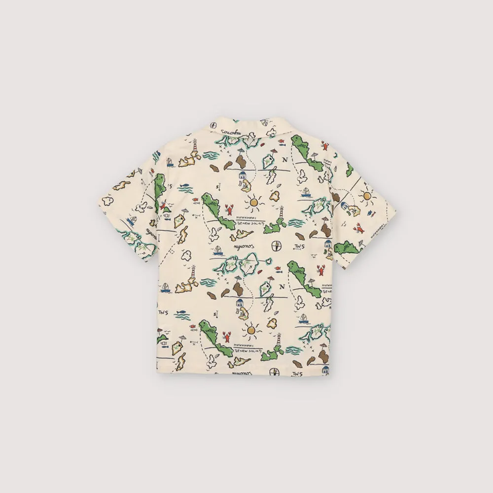 Arkoi Shirt & Bermuda Shorts Set | Map Print