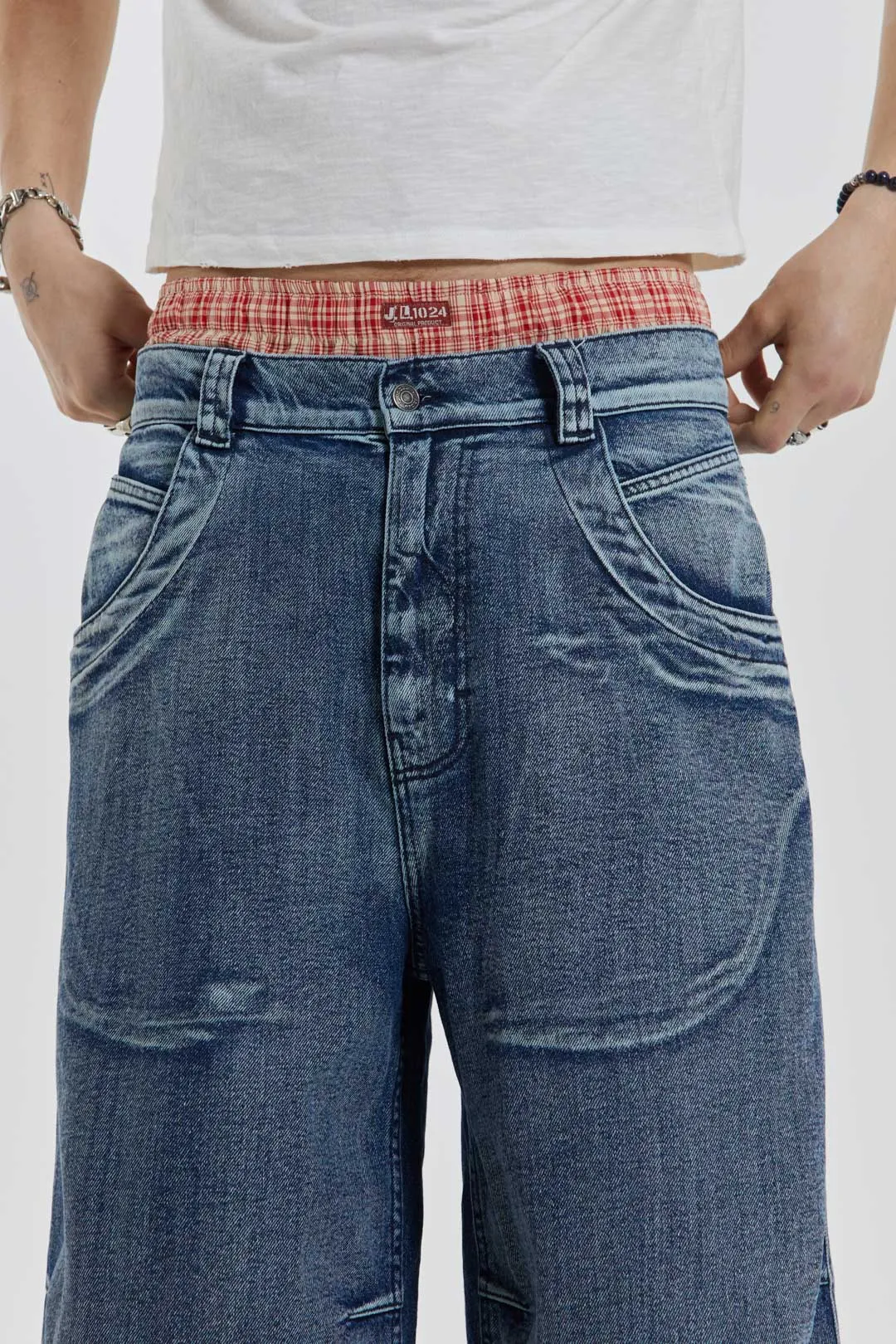 Axle Acid Wash Denim Jorts