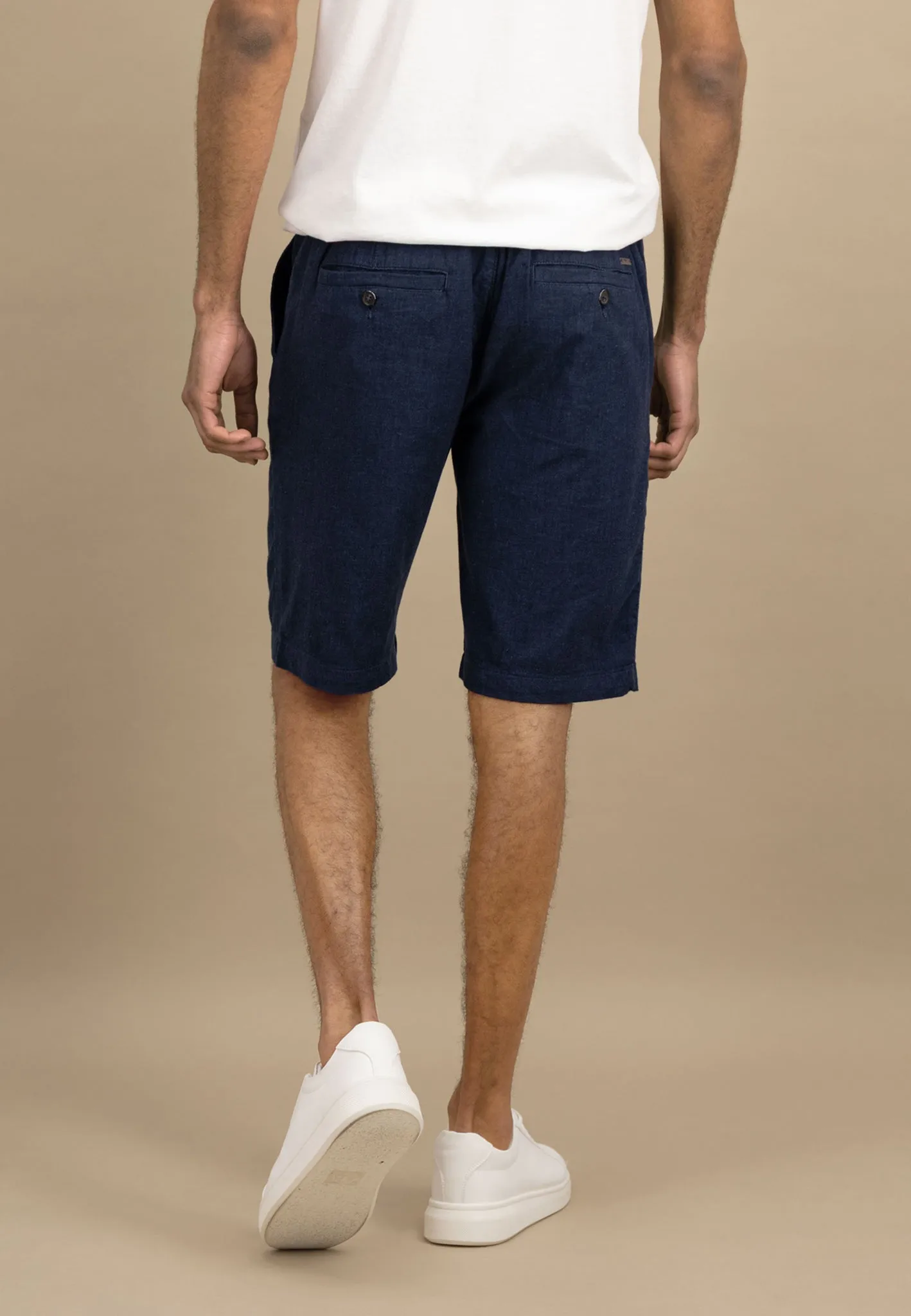Bermuda Shorts aus Leinenmix