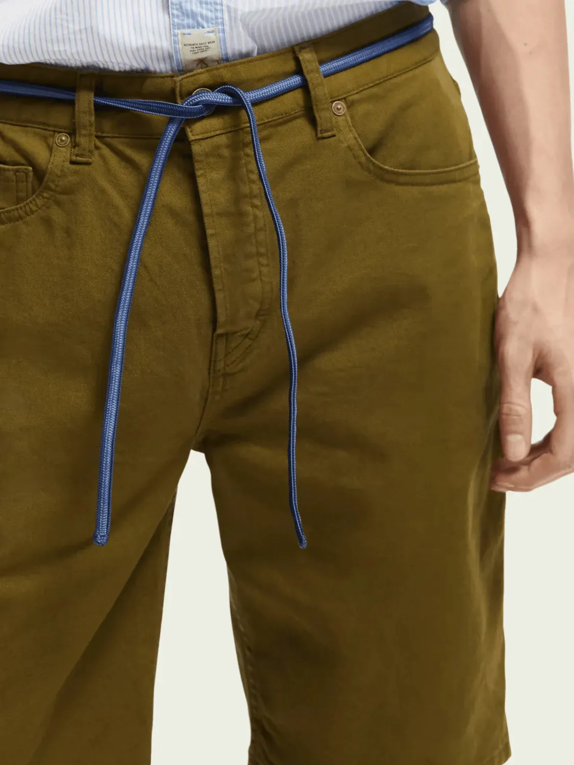 Bermudas Ralston de sarga teñidos en prenda Lizard