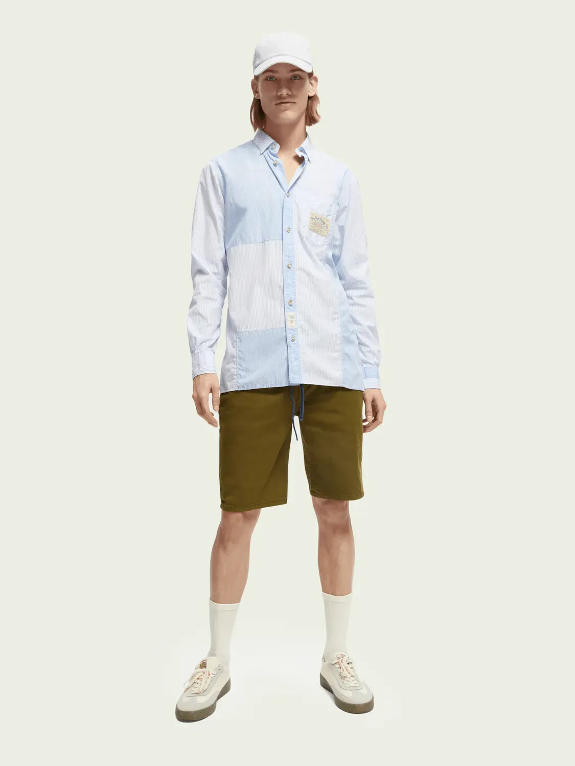Bermudas Ralston de sarga teñidos en prenda Lizard