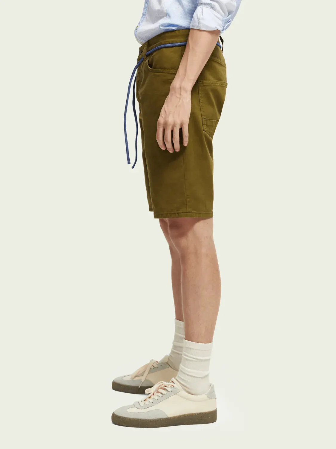 Bermudas Ralston de sarga teñidos en prenda Lizard