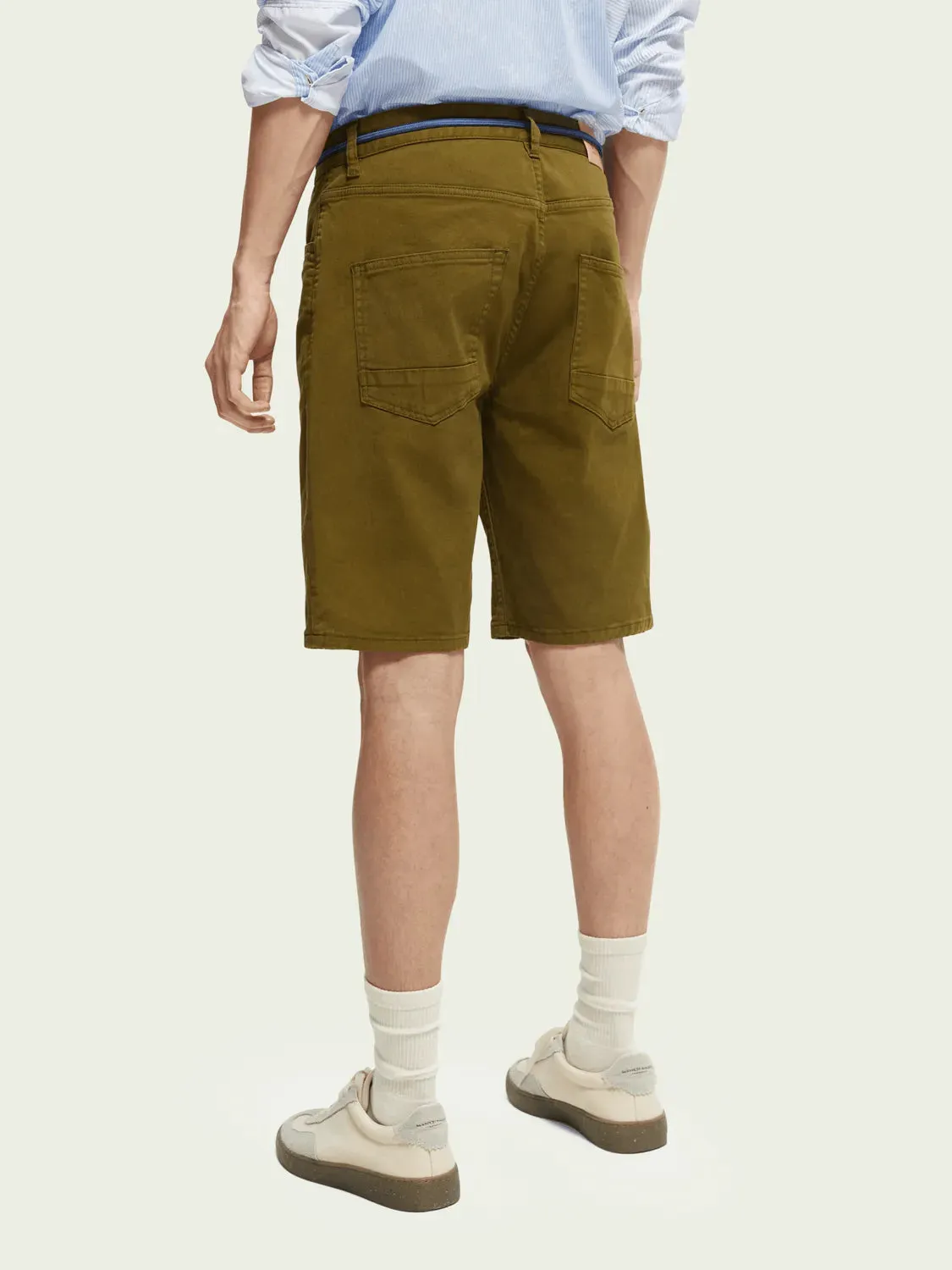 Bermudas Ralston de sarga teñidos en prenda Lizard