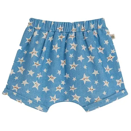 Blue Denim Stars Bloomer Shorts
