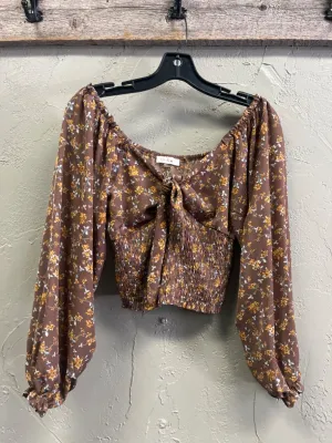BLUSH PEASANT STYLE CROP