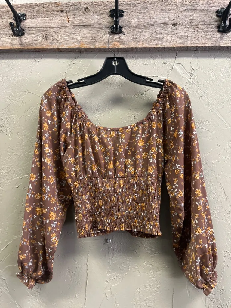 BLUSH PEASANT STYLE CROP