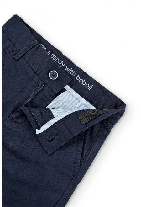 Boboli Satin Navy Bermuda Shorts