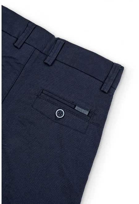 Boboli Satin Navy Bermuda Shorts
