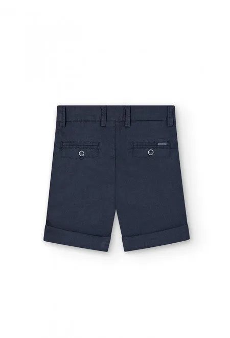 Boboli Satin Navy Bermuda Shorts