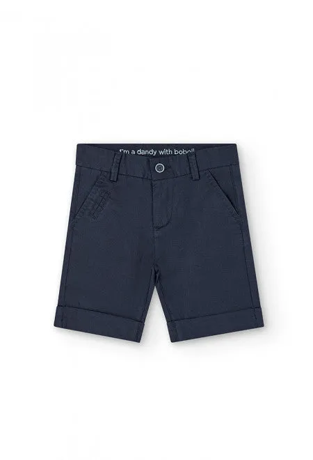Boboli Satin Navy Bermuda Shorts