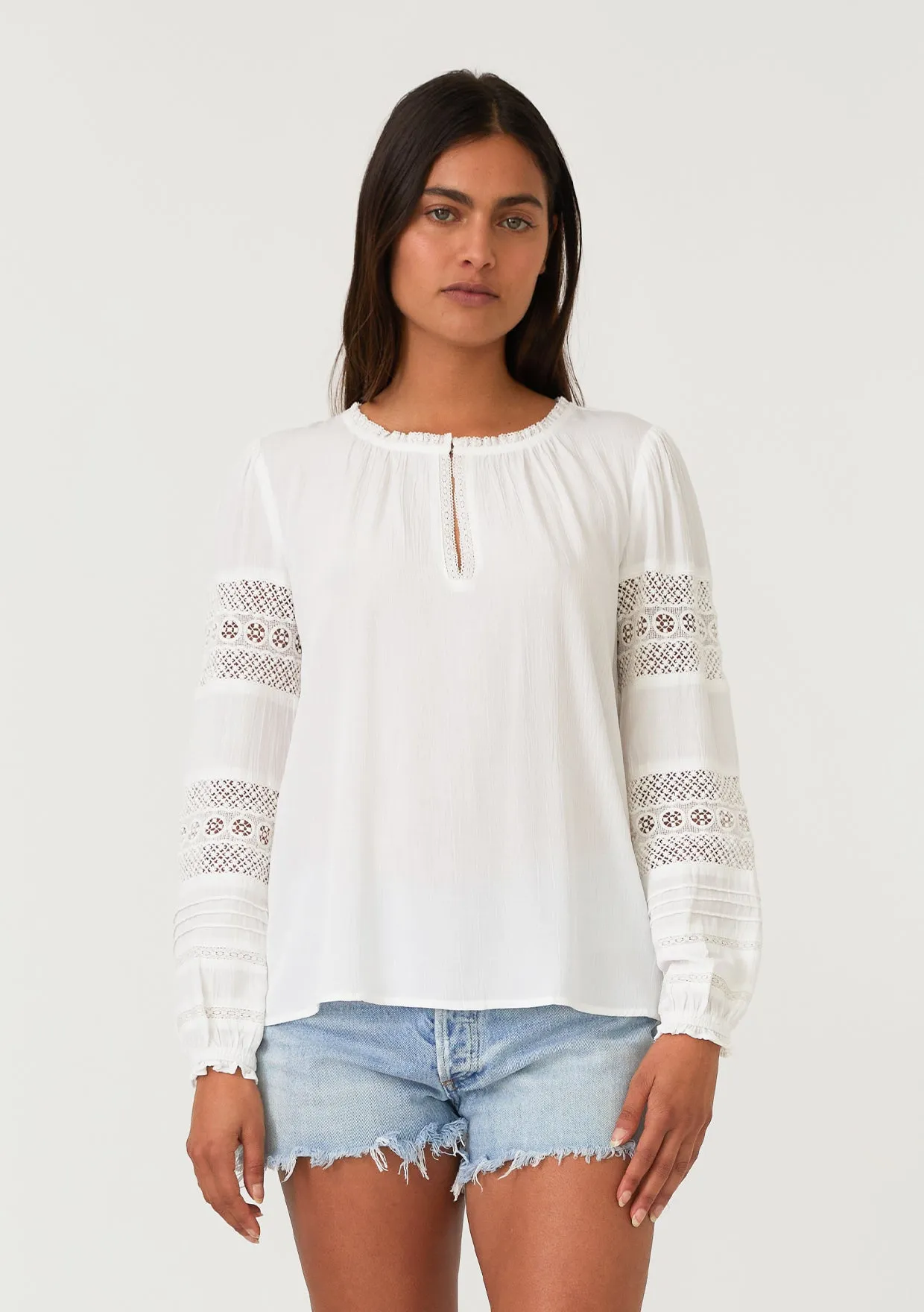 Bohemian Crochet Lace Long Sleeve Top