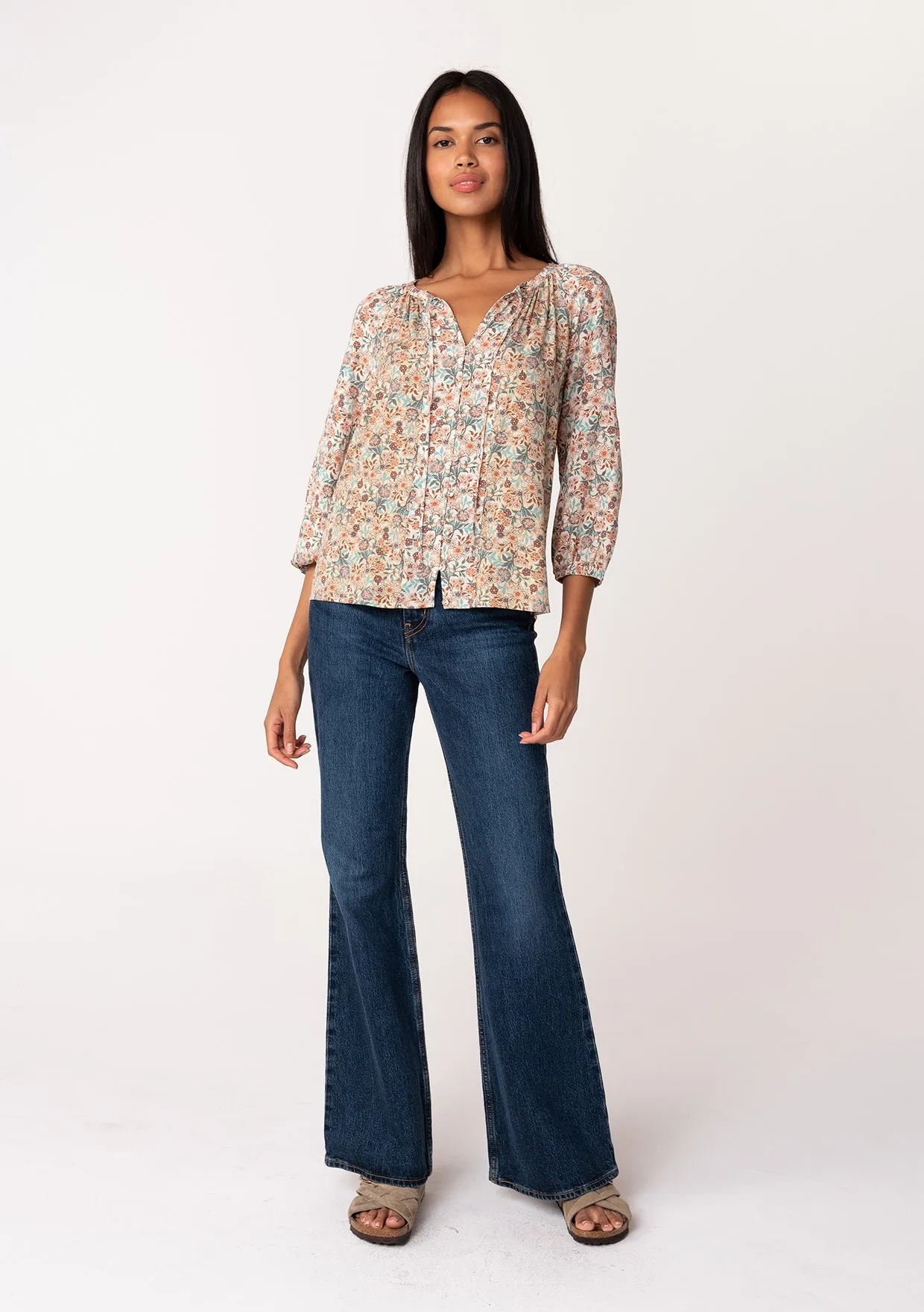 Bohemian Vintage Floral Long Sleeve Blouse