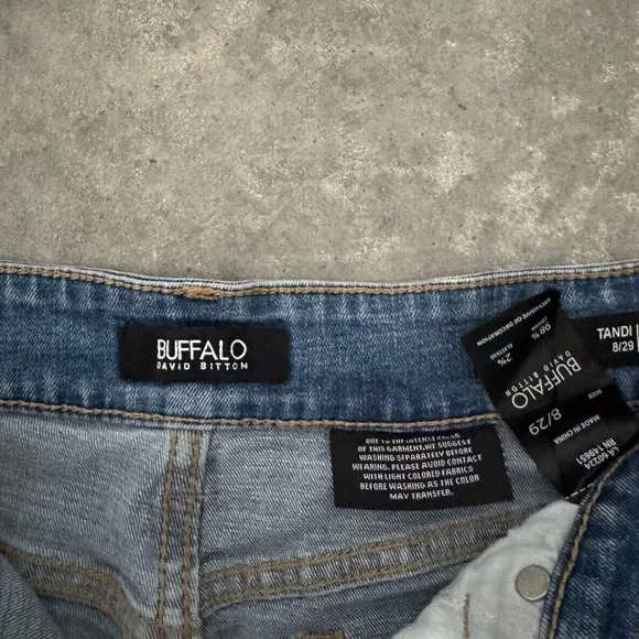 Buffalo David Bitton Tandi Mid rise Distressed Bermuda shorts