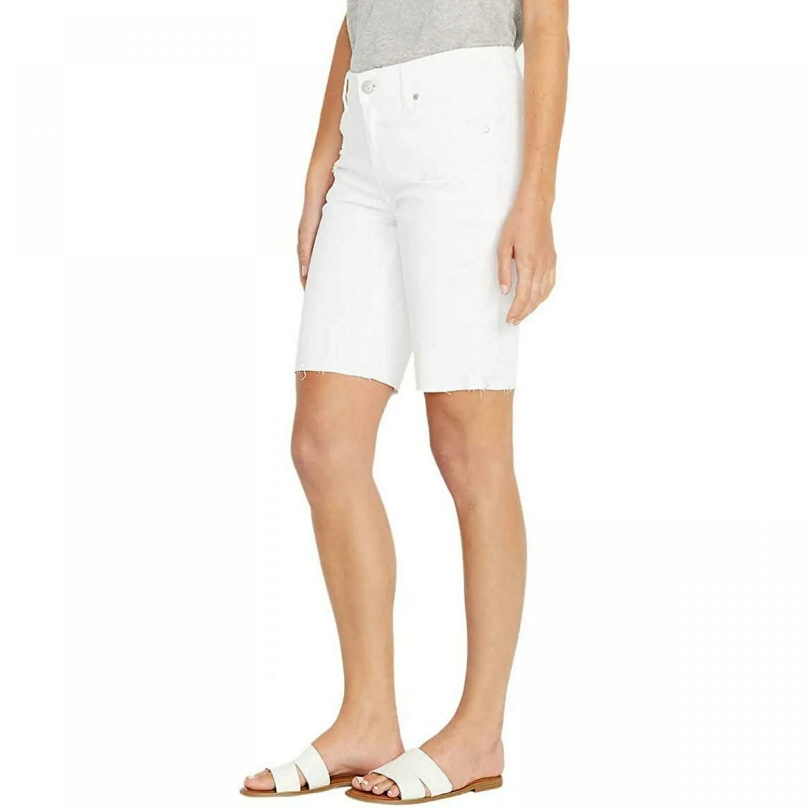 Buffalo David Bitton Women's Distressed Bermuda Jean Shorts