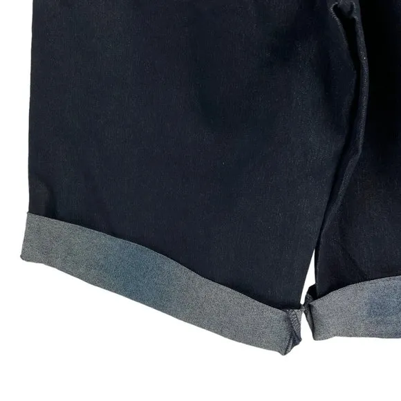 Carmar Shorts Womens Size 26 Dark Denim Bermuda Stretch Paper Bag waist $229 Nwt