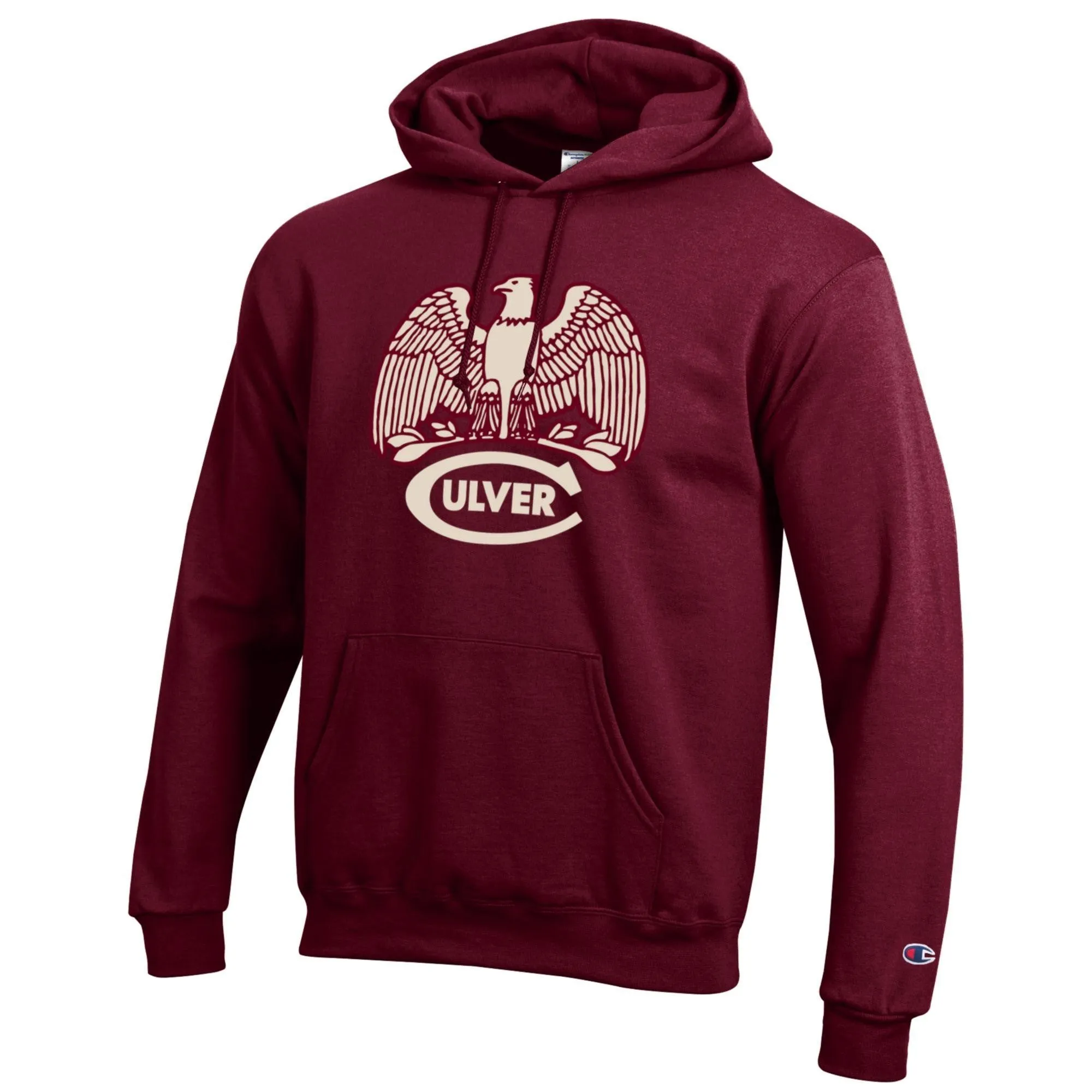 Champion Powerblend Felt Eagle Hood - Maroon