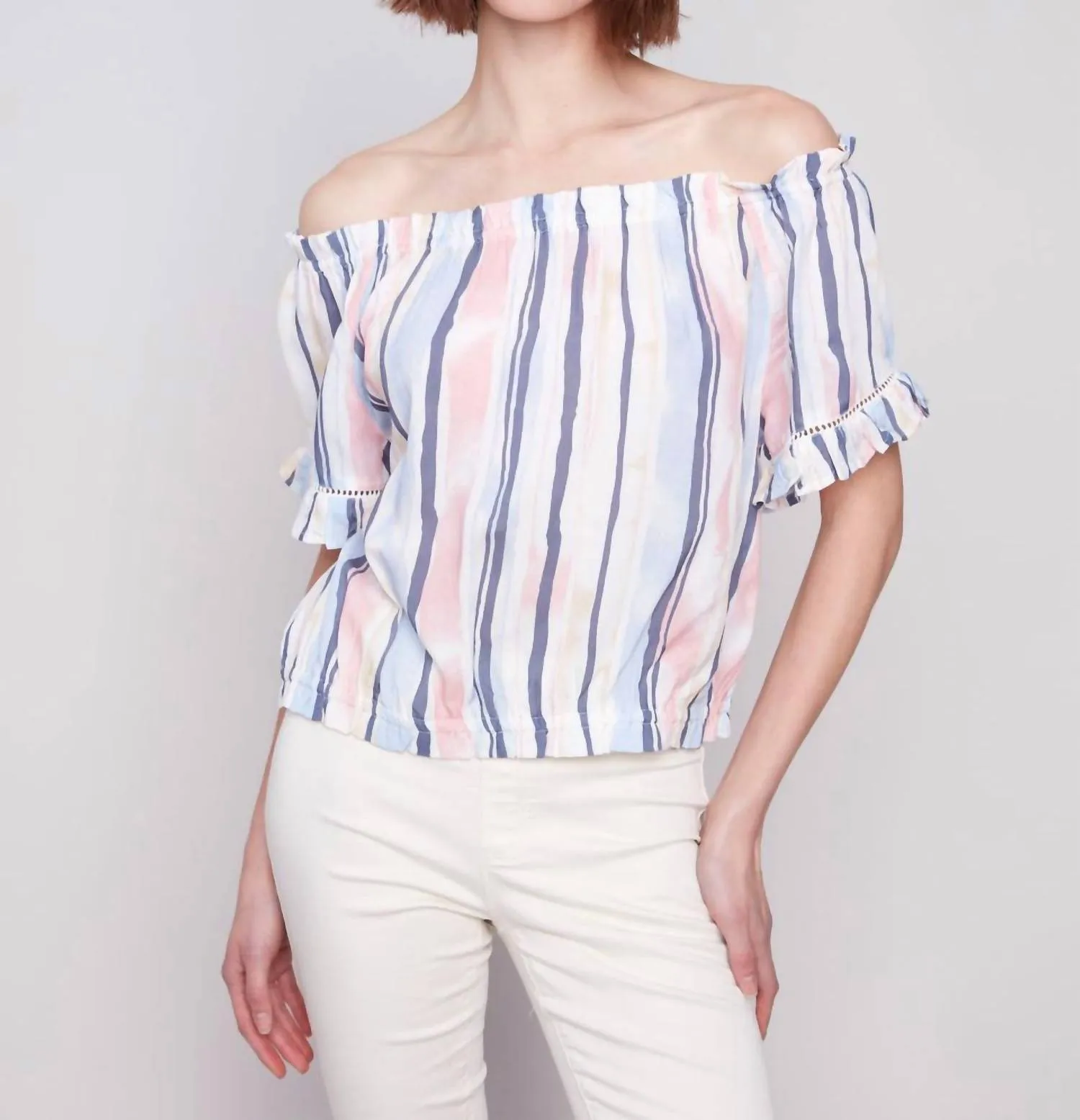 Charlie B - Printed Peasant Blouse