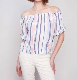 Charlie B - Printed Peasant Blouse