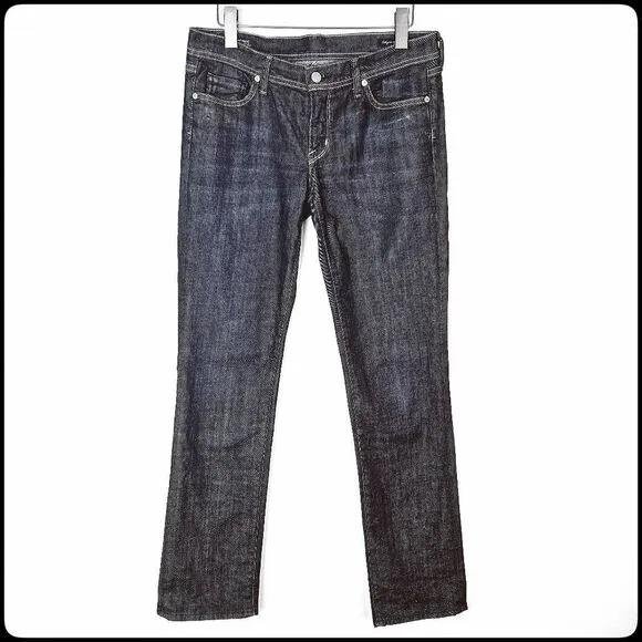 Citizens of Humanity Ava #142 Low Waist Deep Wash Stretch Straight Leg Jeans 31
