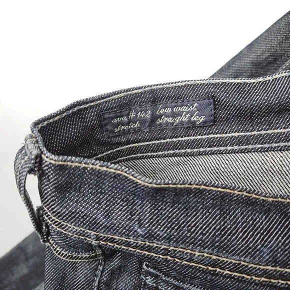 Citizens of Humanity Ava #142 Low Waist Deep Wash Stretch Straight Leg Jeans 31