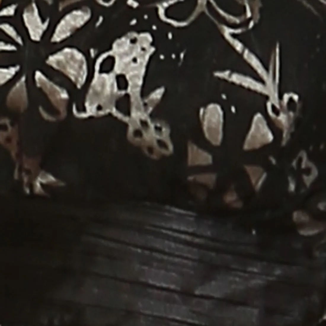 Cocktail Dress Strapless Lace Floral Black Gray S