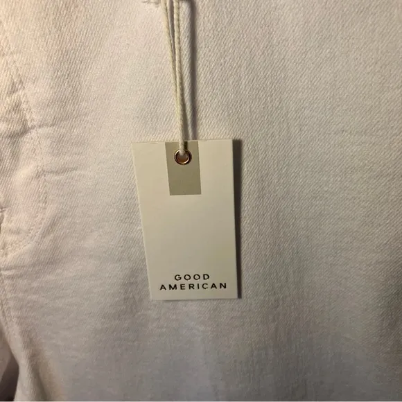 COPY - NWT Good American Good Legs Straight White Jeans, size 22, Stretch High …