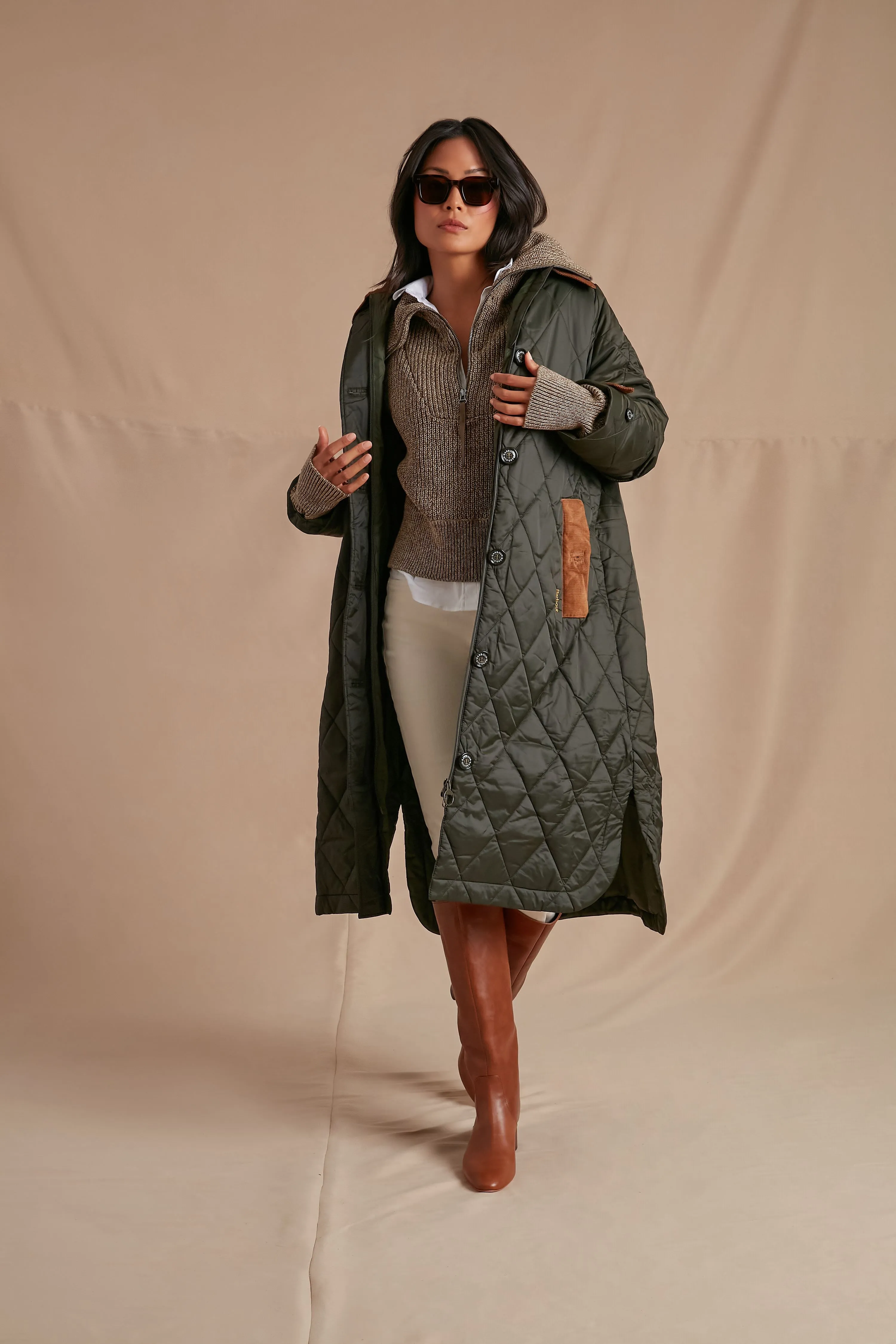 Dark Olive Speckle Mentone Half Zip