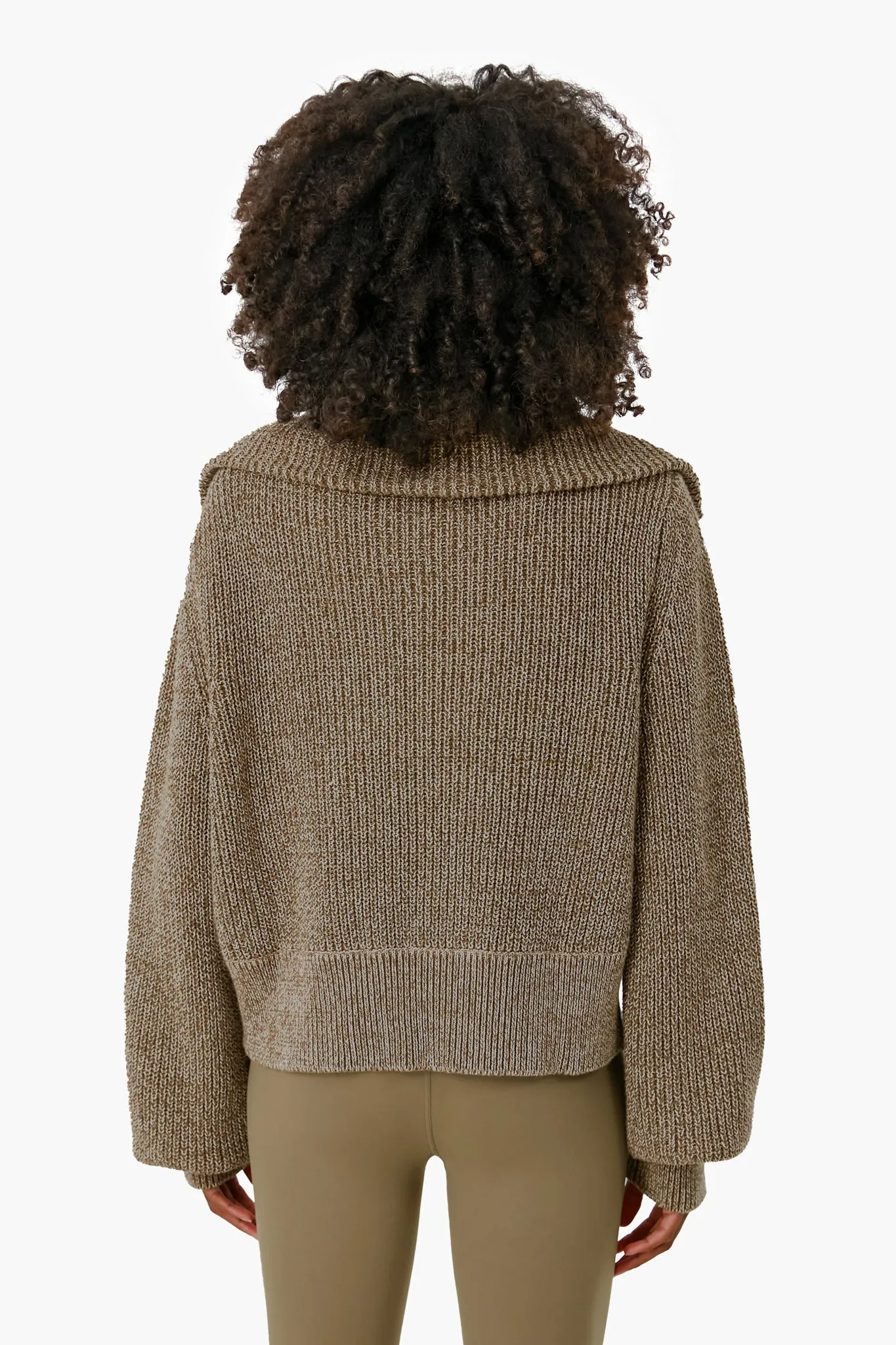 Dark Olive Speckle Mentone Half Zip
