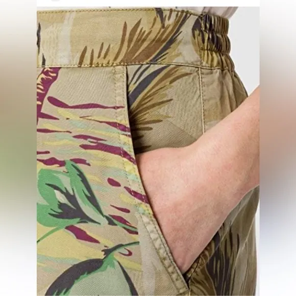 Desigual Pearl Harbour Shorts Femmes Bermuda Paper Bag  Shorts NWT Medium