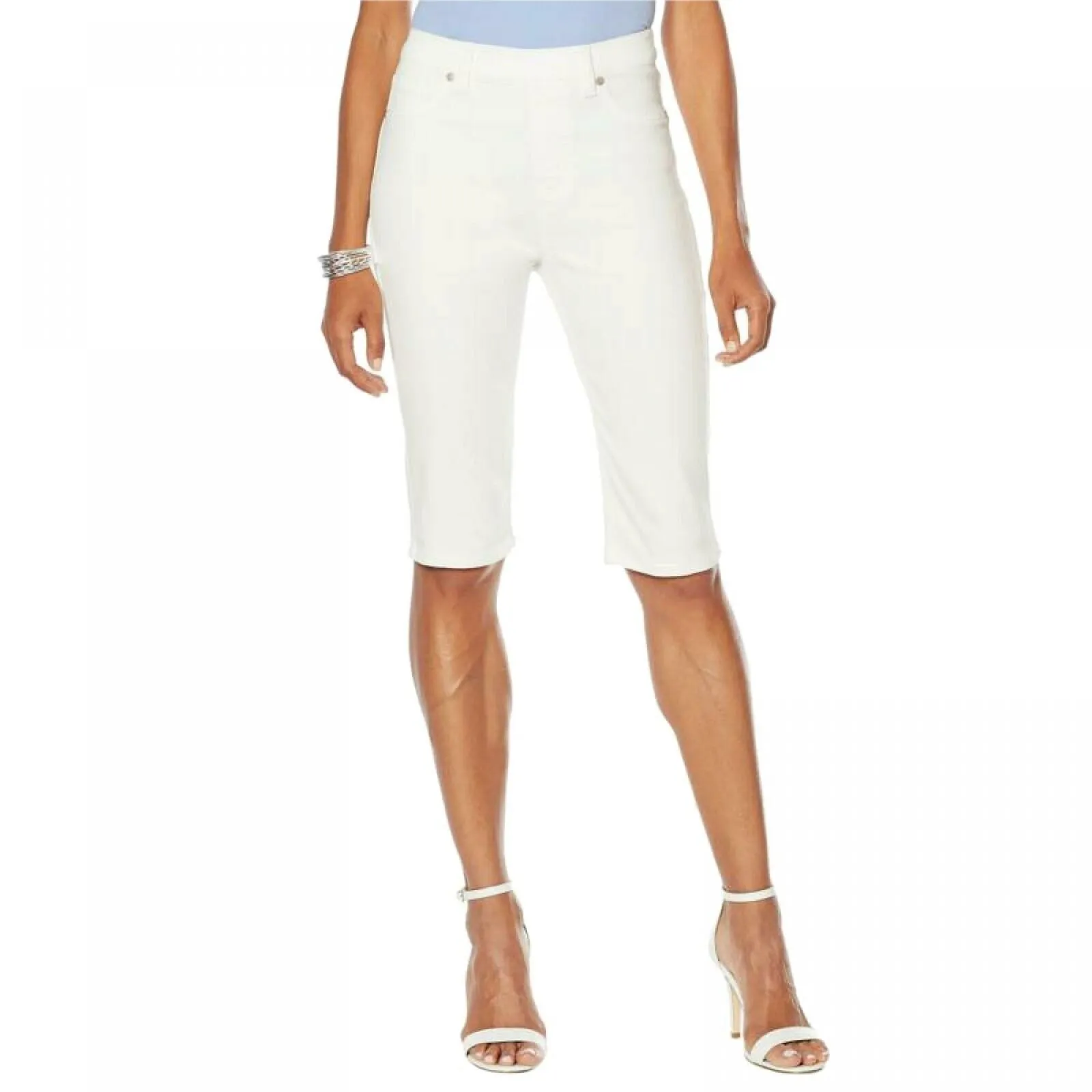 DG2 by Diane Gilman Women's Petite Virtual Stretch Pull On Bermuda Shorts