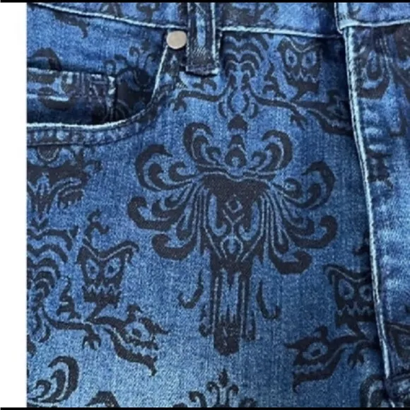 Disney The Haunted Mansion Hitchhiking Ghosts Denim Shorts