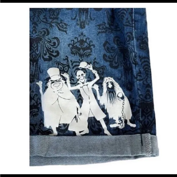 Disney The Haunted Mansion Hitchhiking Ghosts Denim Shorts