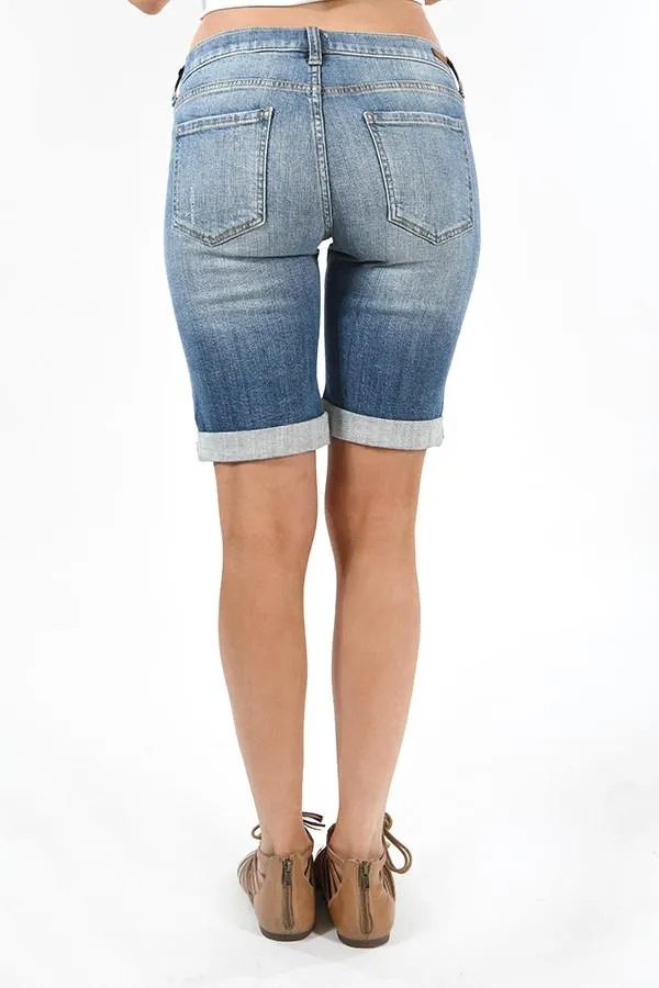 Distressed Bermuda Shorts