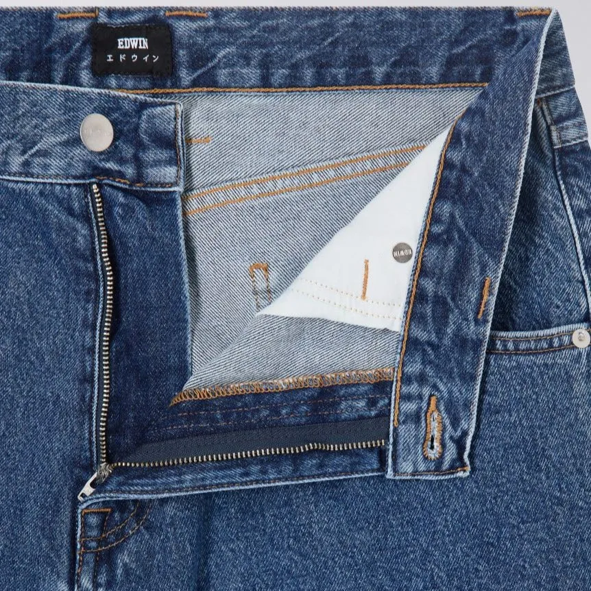 Edwin Tyrell Short Arctic Blue Denim Marble Wash