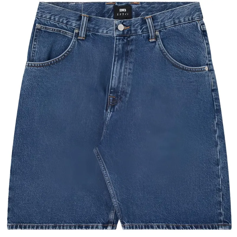 Edwin Tyrell Short Arctic Blue Denim Marble Wash
