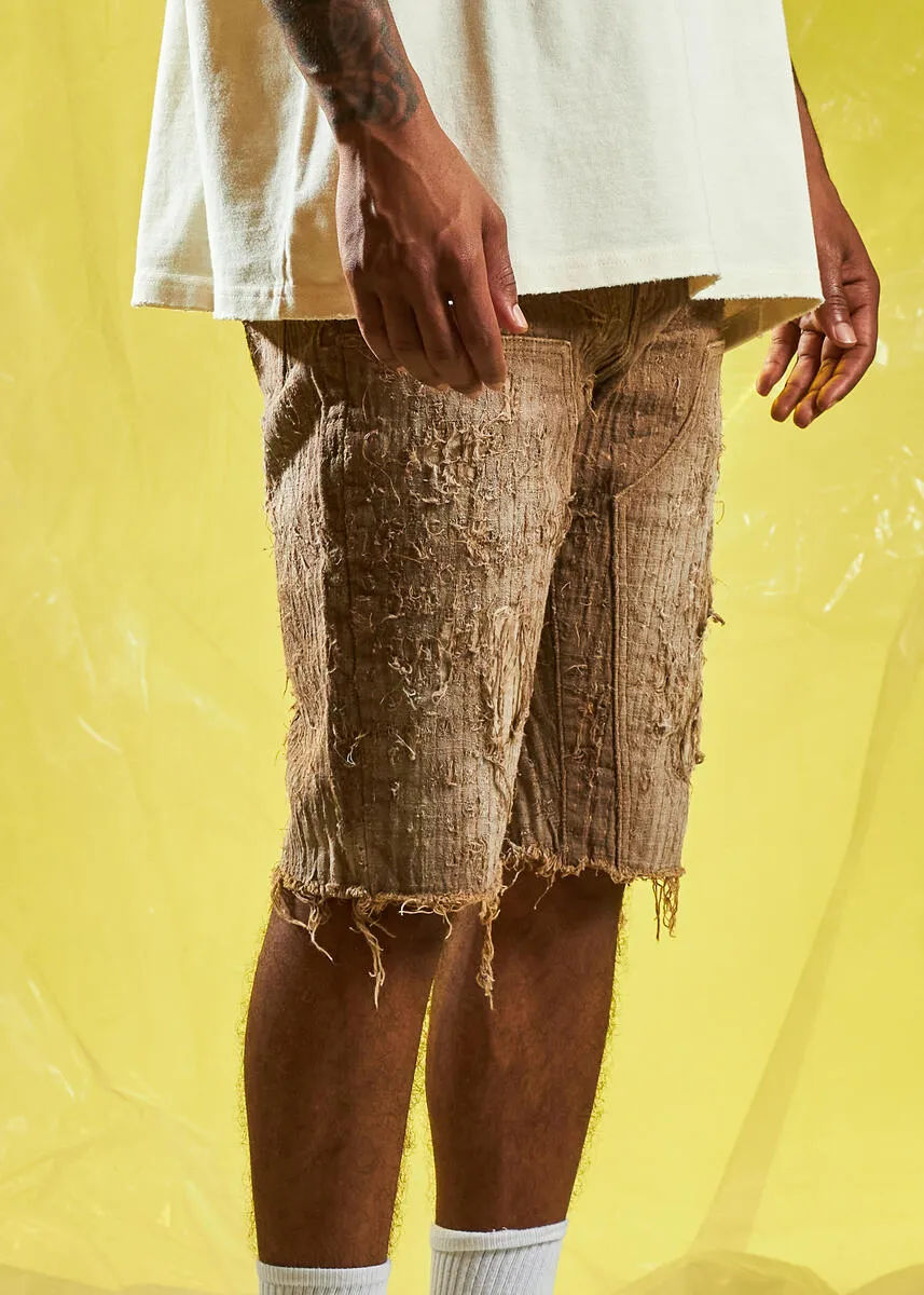 EMBELLISH GINZA BORO SHORT (DARK TAN)